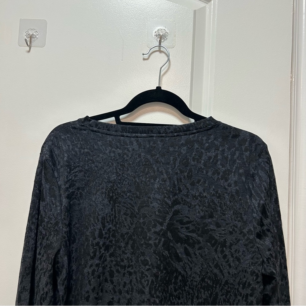 Simply Vera Vera Wang Womens Top Gray Long Sleeve Knit Size Large - Picture 6 of 16